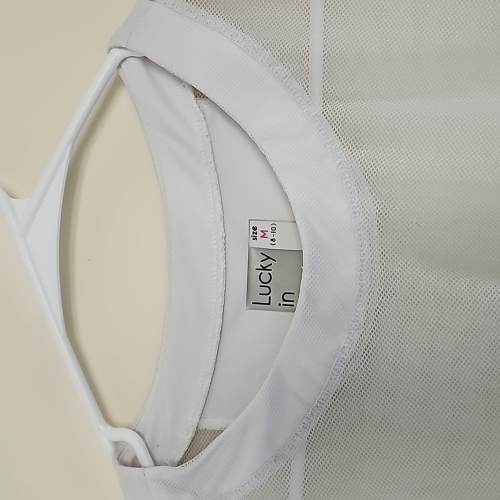 Lucky in Love Neon Light Ombre Mesh Long Sleeve Pullover Top  Size Medium - Picture 9 of 11